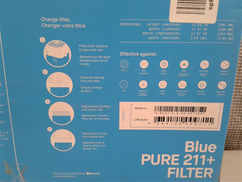 Blueair Blue Pure 211+ Replacement Filter
