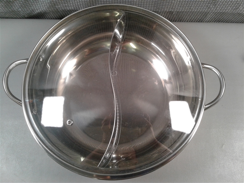 Jinxiao Stainless Steel Shabu Hot Pot With Divider