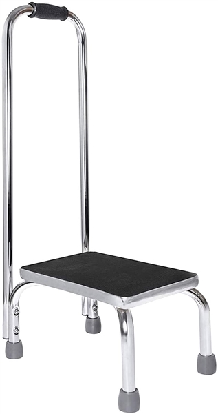 DMI Medical Foot Step Stool with Handle and Anti Skid Rubber Platform