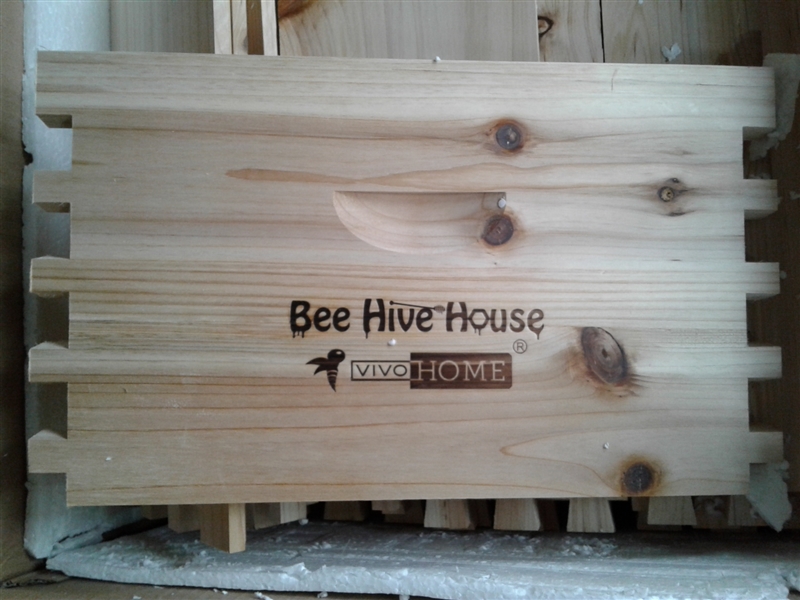 Vivo Home Wooden Honey Bee Hive Box With Metal Roof