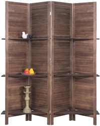 5.6 Ft Tall Partition Wood Room Divider Shelf