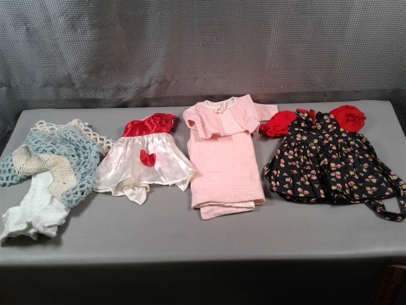 Vintage Doll Trunks with Doll Clothes