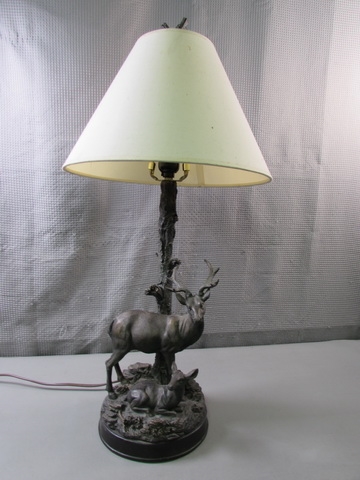 Resin Buck and Doe Lamp
