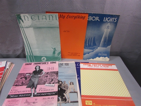 Vintage Music Books and Sheets