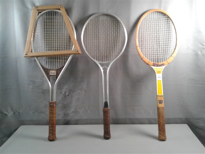 Antique Golf Clubs and Tennis Rackets 