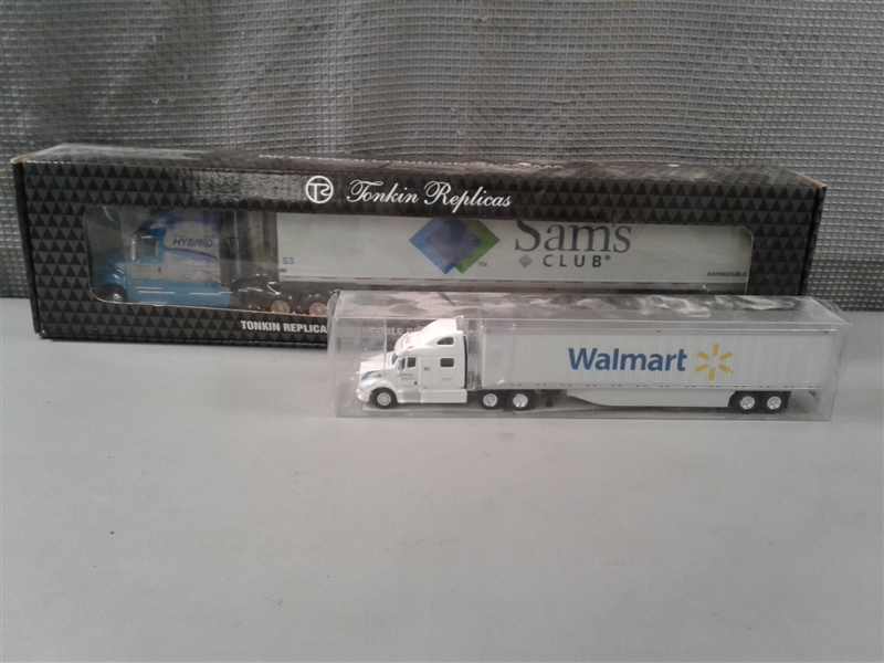 Tonkin 1:53 Replica Walmart Sam's Club Truck and 1:87 Walmart Truck NIB