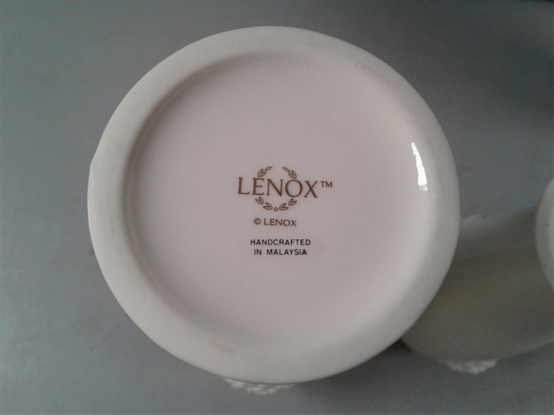 24KT Gold Trimmed Lennox: The Rose Blossom Vase Set of 3