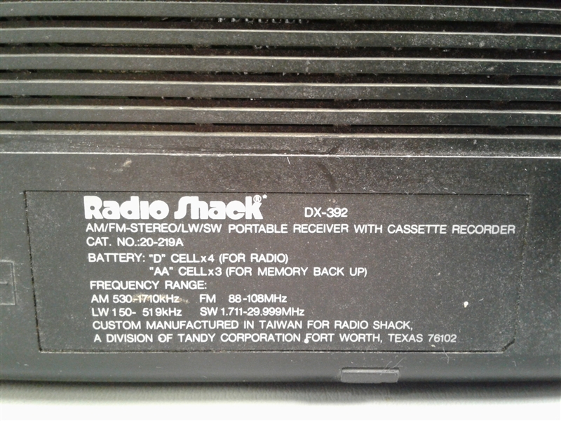 Personal Stereo Cassette Player, Radio Shack Stereo, A/V Cable, RF Modulator, ETC