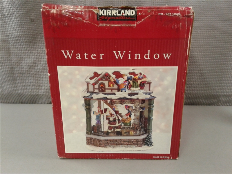 Water Window Christmas Scene With Lights & Music