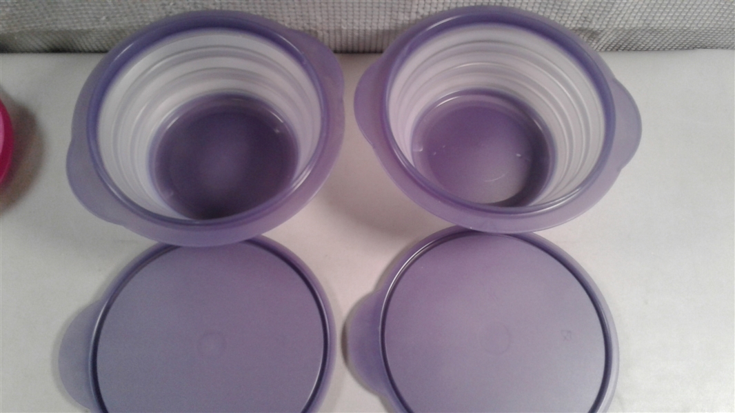 Tupperware Collapsible Bowls with Lids