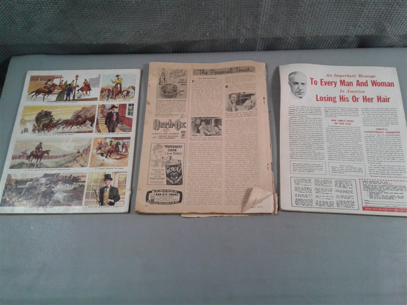 Vintage Magazine Holder with Vintage Magazines