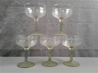 5 VINTAGE GLASSES FROM GERMANY 