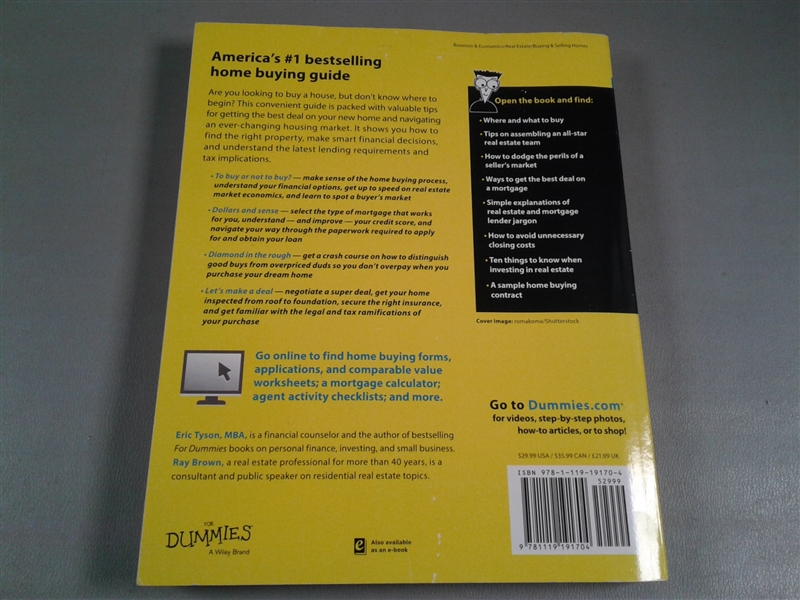 Home Buying Kit For Dummies Book