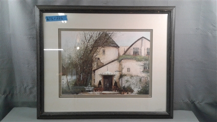 Matted & Framed Wine Country House Picture