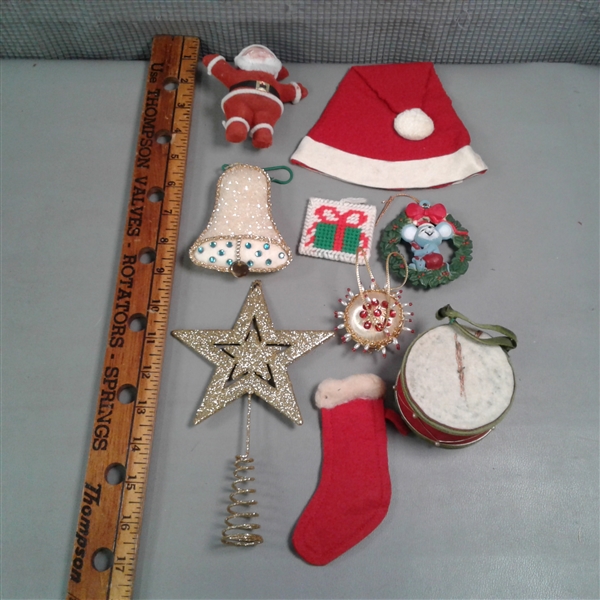 Large Collection of Vintage Christmas Ornaments-Mostly Handmade