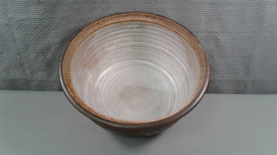 Large 13 Handmade Stoneware Bowl with Lid