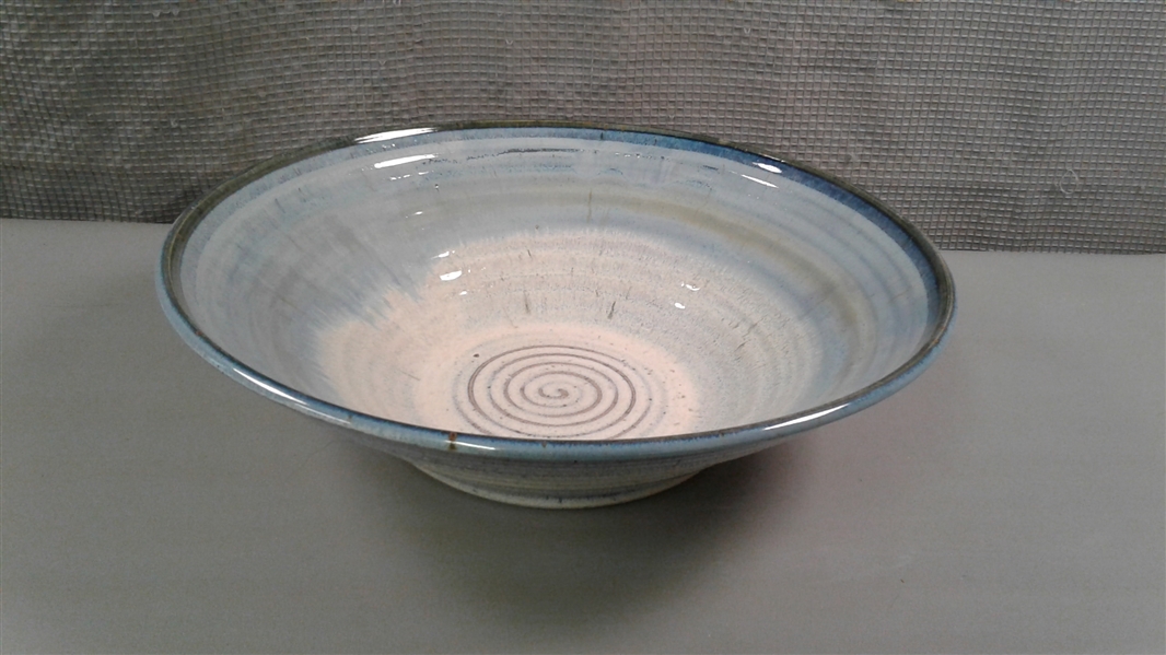 13.5 Spiral Ring Handmade Pottery Bowl