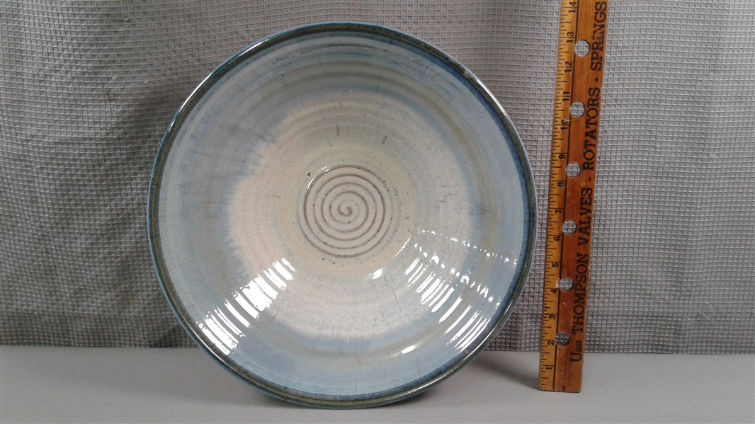 13.5 Spiral Ring Handmade Pottery Bowl