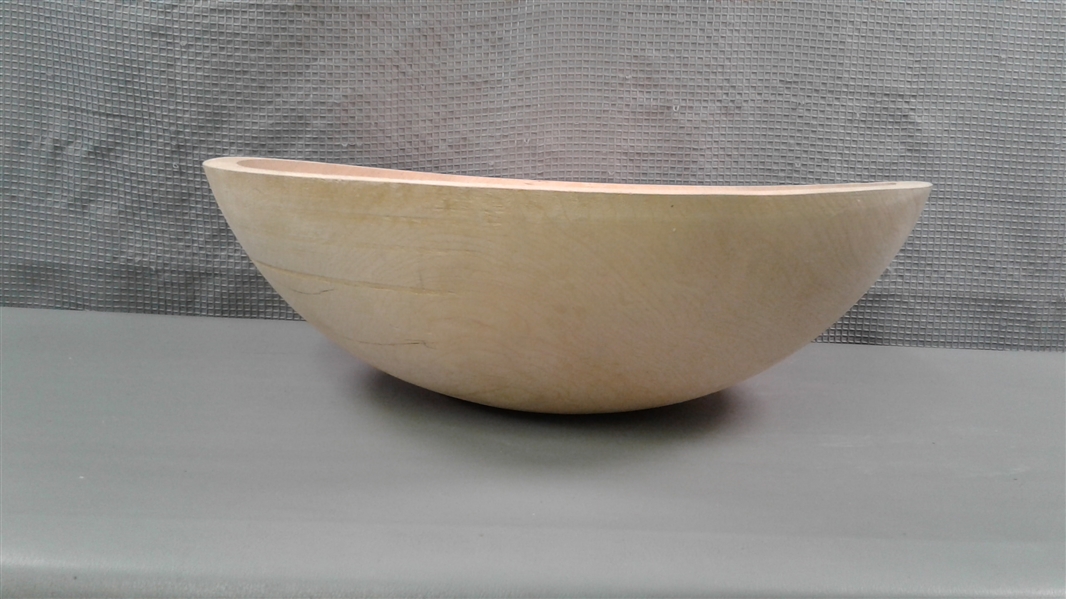 14.5 Weston Bowl Mills Vermont Hand Turned Wooden Serving Bowl 