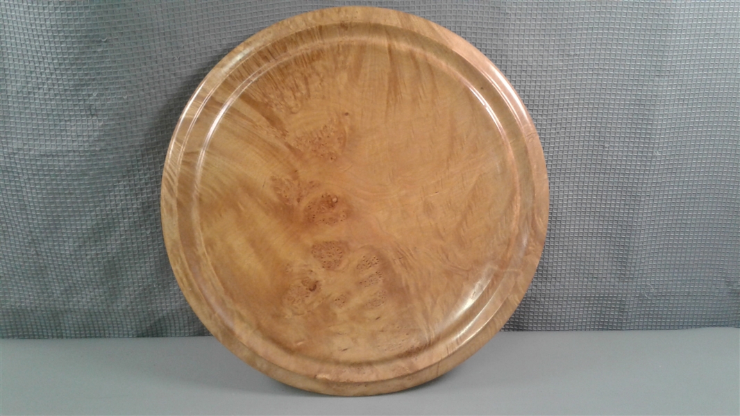 15 1/4 W. Nicholson Figured Big Leaf Maple Platter