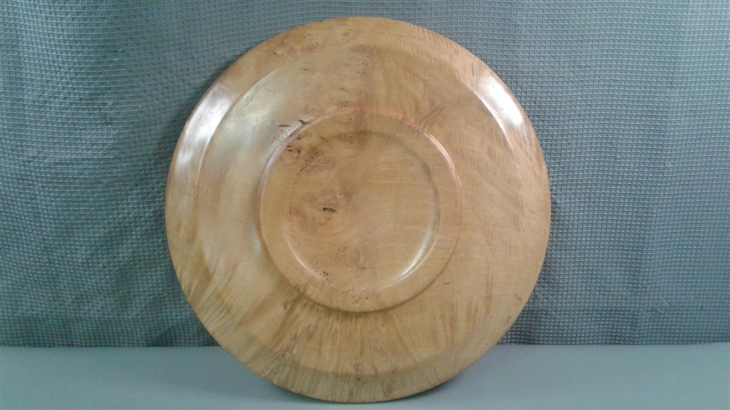 15 1/4 W. Nicholson Figured Big Leaf Maple Platter