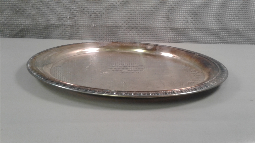 Silver Plated Platters and New Silver Plated Napkin Rings