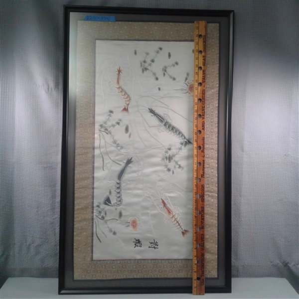 Large Framed Chinese Silk Embroidery