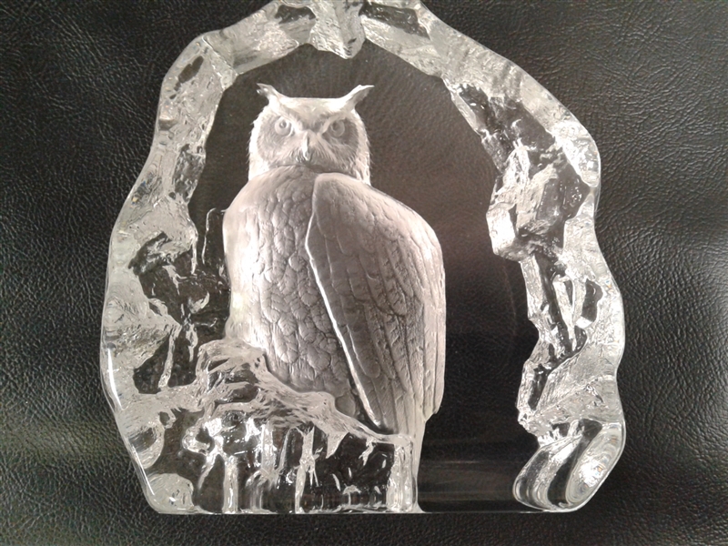 Swedish Art Glass Animals Plaques 