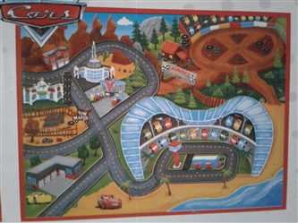 Disney Cars Game Rug With Cars-New