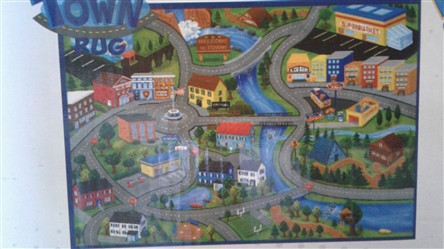 Play Mat Game Rug With Cars-New