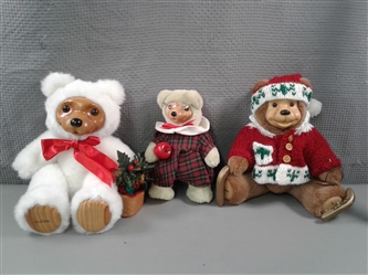 Collection of Numbered Robert Raikes Collectible Bears-1 Signed