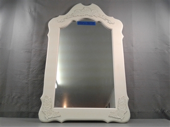 Vanity Wall Mirror in White Rose Frame