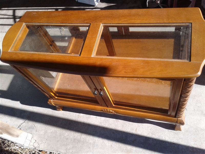 Wood and Glass Display Case 