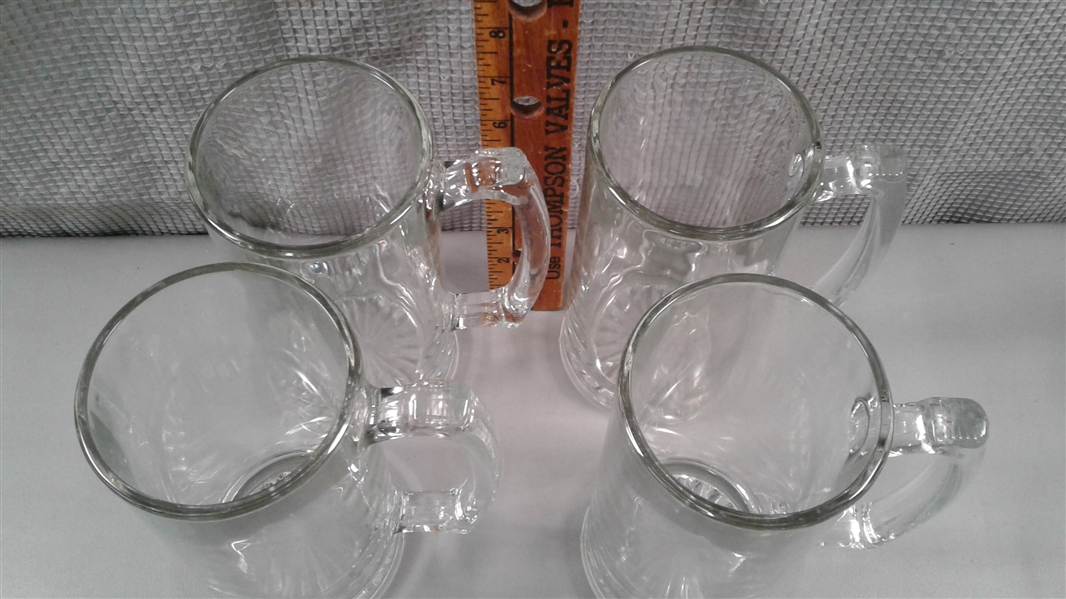 Etched Ship Whiskey Glasses, Beer Mugs, and Tumblers