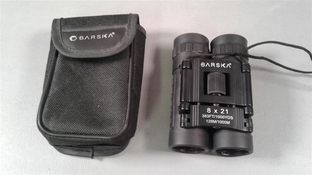 Barska 8x21 Binoculars & Bushnell Binocular & Digital Camera 8X
