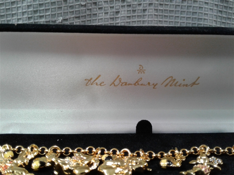 The Danbury Mint Disney Winnie the Pooh Charm Bracelet + Earrings and Locket