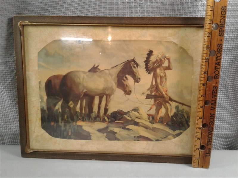 Vintage Framed Print The Horse Trader by H.M. Herget