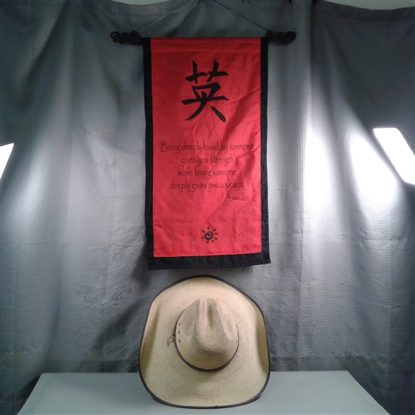 Loving Banner and Straw Hat