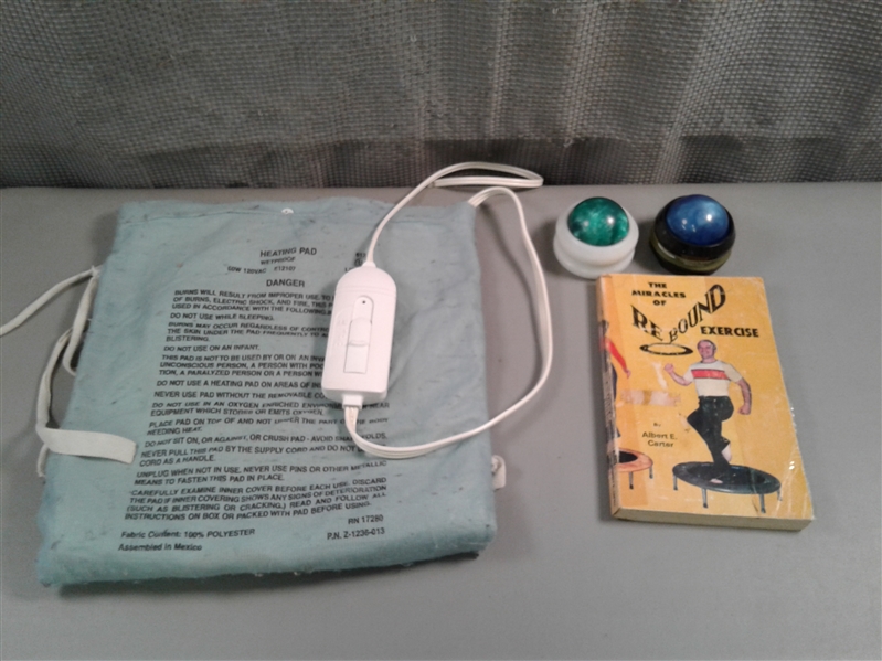 The Miracles of ReBound Exercise, Heating Pad, & 2 Massage Rollers