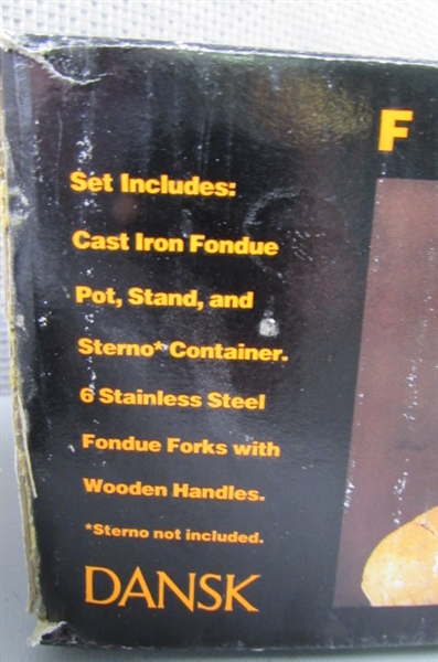 Cast Iron and Cuisinart Fondue Sets