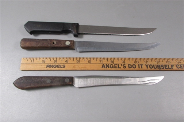 Kitchen Knives. World Market, Old Homestead, Flint USA, Kabar, etc.