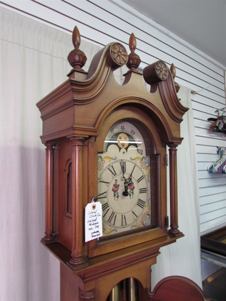 Vintage Colonial Clock Co Grandmother Clock