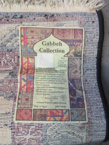 4x6 Gabbeh Collection Area Rug Olefin made in Egypt