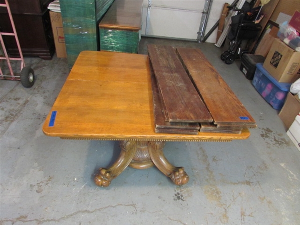 Vintage Claw Foot Dining Table
