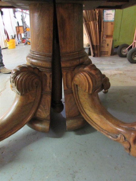 Vintage Claw Foot Dining Table
