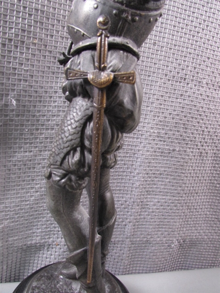 Antique Ansonia Style Bronze Spelter Statue
