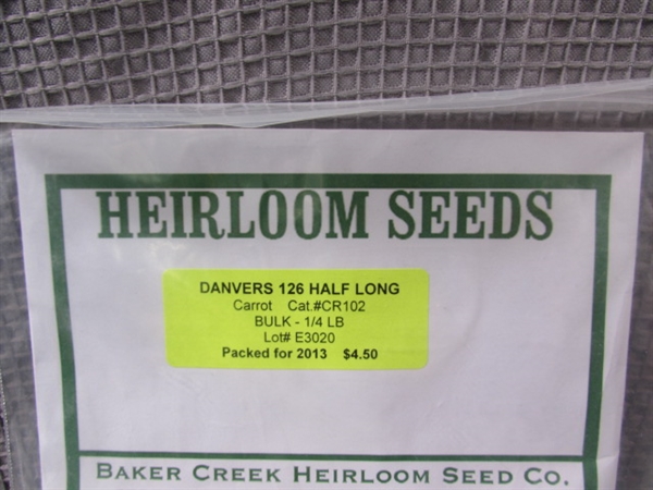 Heirloom Seeds- Carrot Bulk 1/4 LB