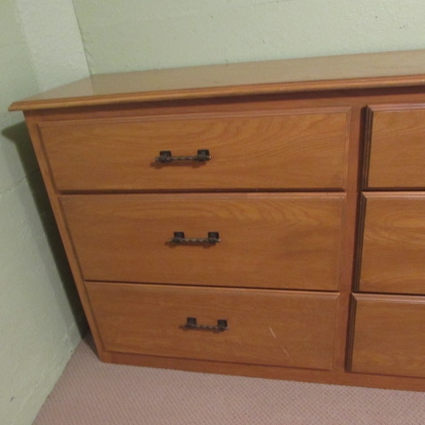 Large 9 Drawer Solid Wood Dresser