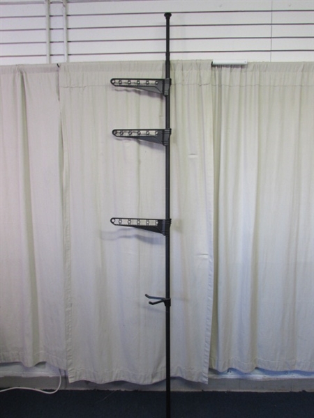 Tension Rod Clothes Rack 10'