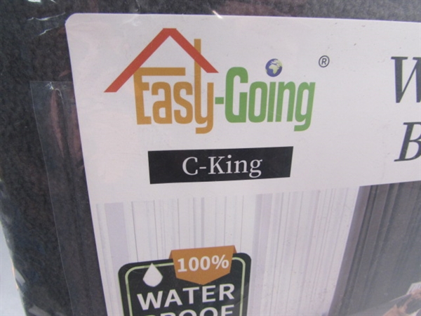 EASY GOING WATERPROOF BED COVER - KING - DARK GRAY